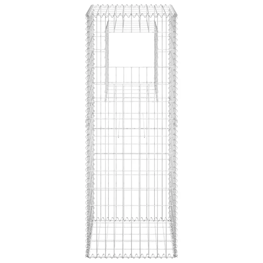 Gabion Basket Posts 2pcs 50x50x140cm Iron Fence Garden Patio Decor Filler