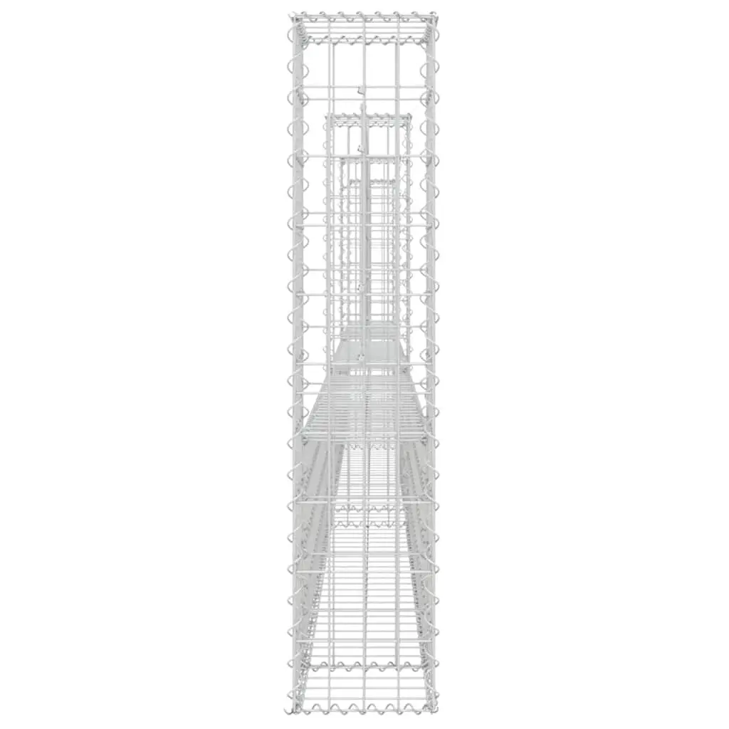 U-Shape Gabion Basket Fence Panel for Garden Retaining Wall 380 x 20 x 100 cm