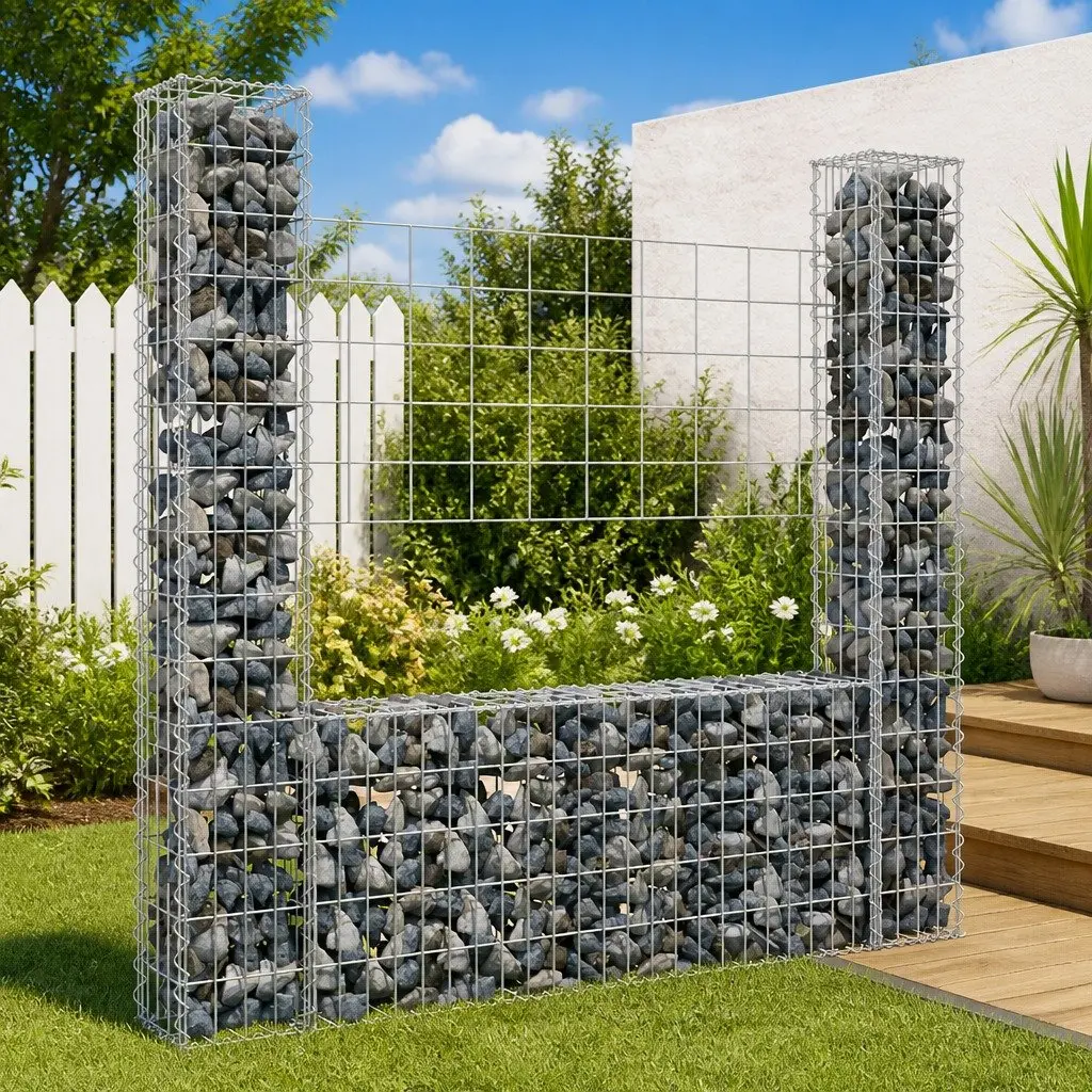 U-Shape Gabion Basket with 2 Posts