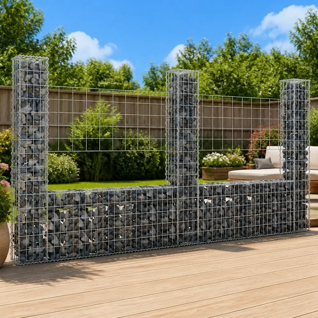 U-Shape Gabion Basket with Posts