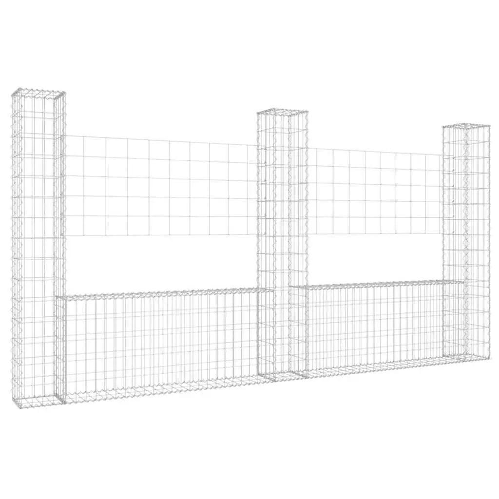 U-Shape Gabion Basket with Posts