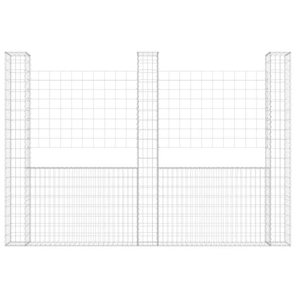 U-Shape Gabion Basket Fence Panel Garden 260x20x200cm