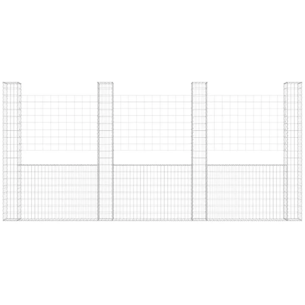 U-Shape Gabion Basket with Iron Fence Panel