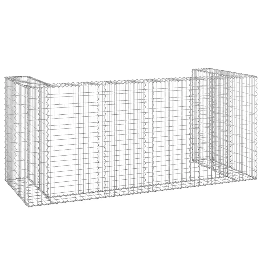 Gabion Wall Waste Container Enclosure Galvanised Steel Garbage Bin Screen