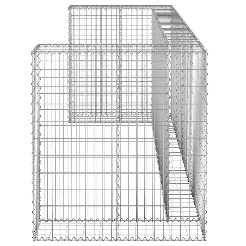 Gabion Wall Waste Container Enclosure Galvanised Steel Garbage Bin Screen