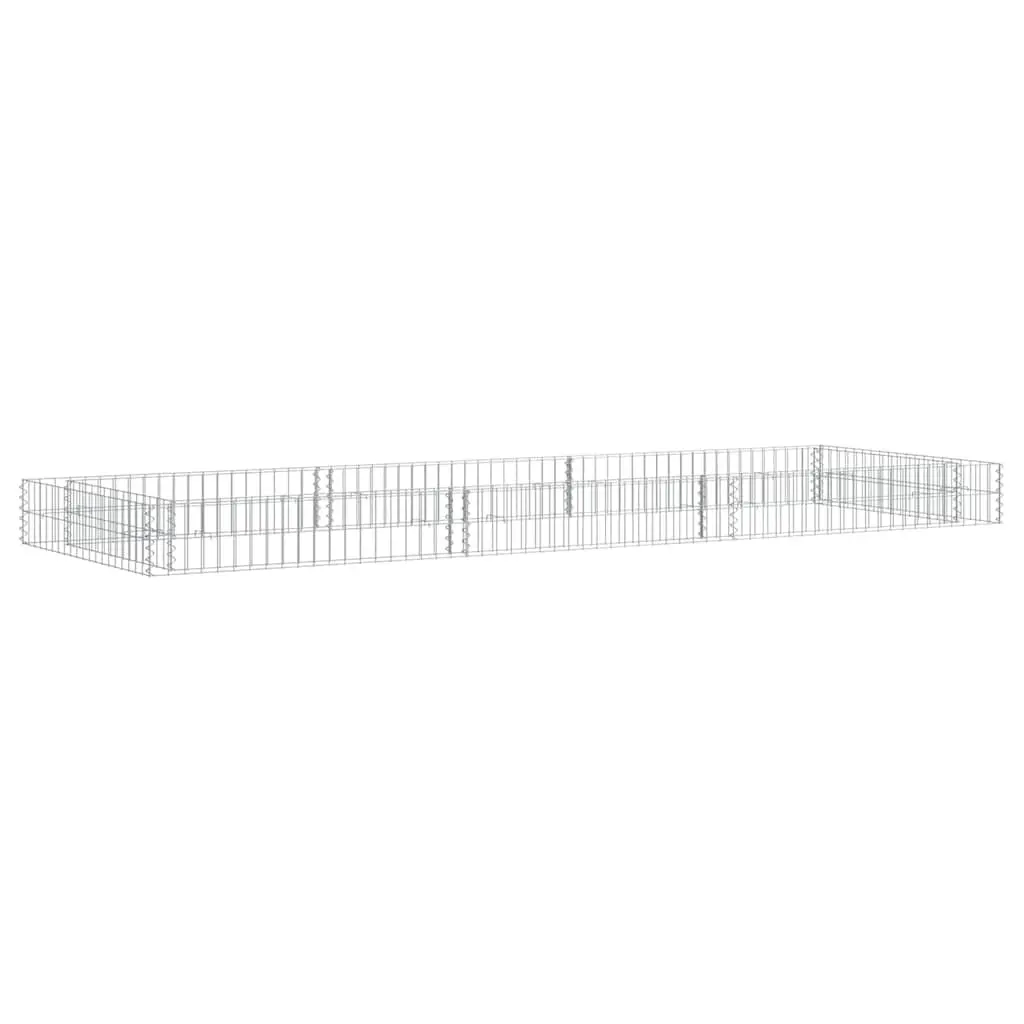 Gabion Raised Bed Garden Planter 300x100x20 cm Galvanised Steel