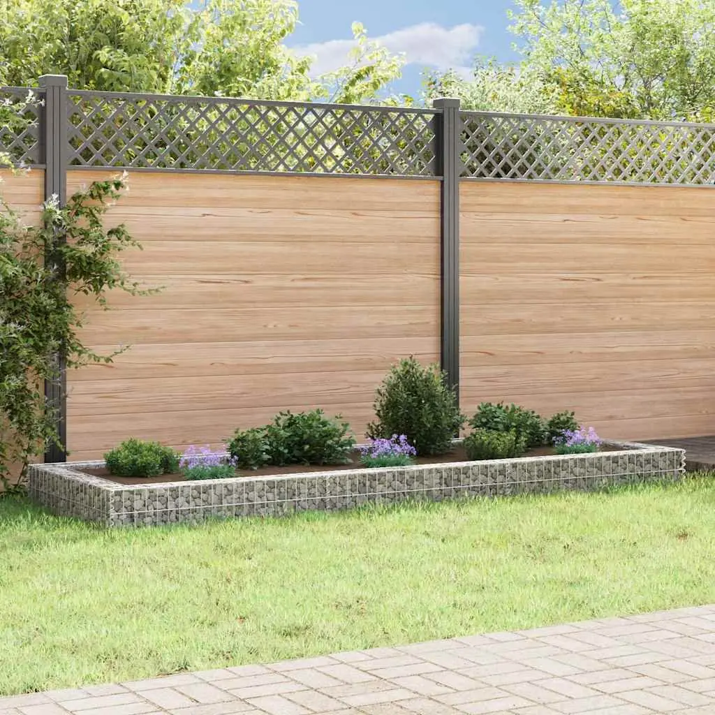 Gabion Raised Bed Garden Planter 300x100x20 cm Galvanised Steel