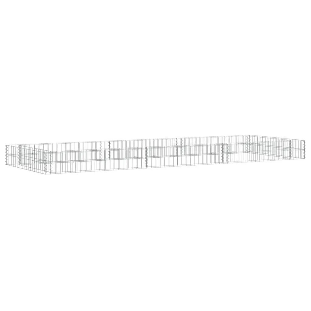 Gabion Raised Bed Garden Planter 300x100x20 cm Galvanised Steel