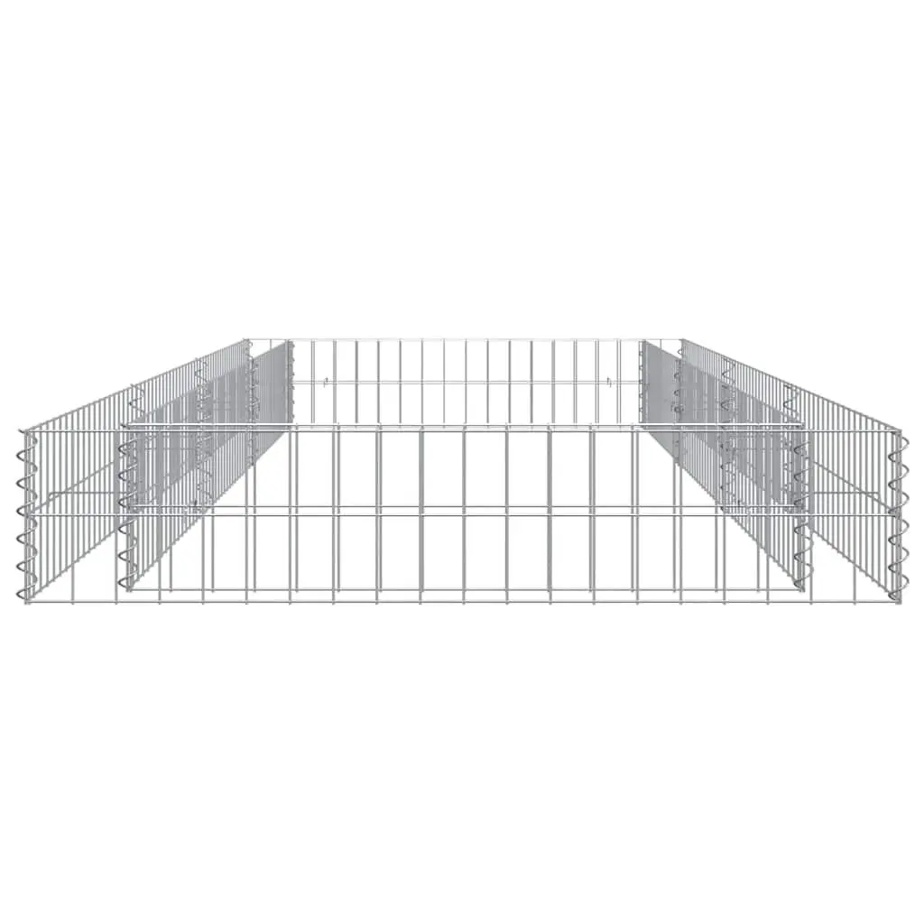 Gabion Raised Bed Garden Planter 300x100x20 cm Galvanised Steel