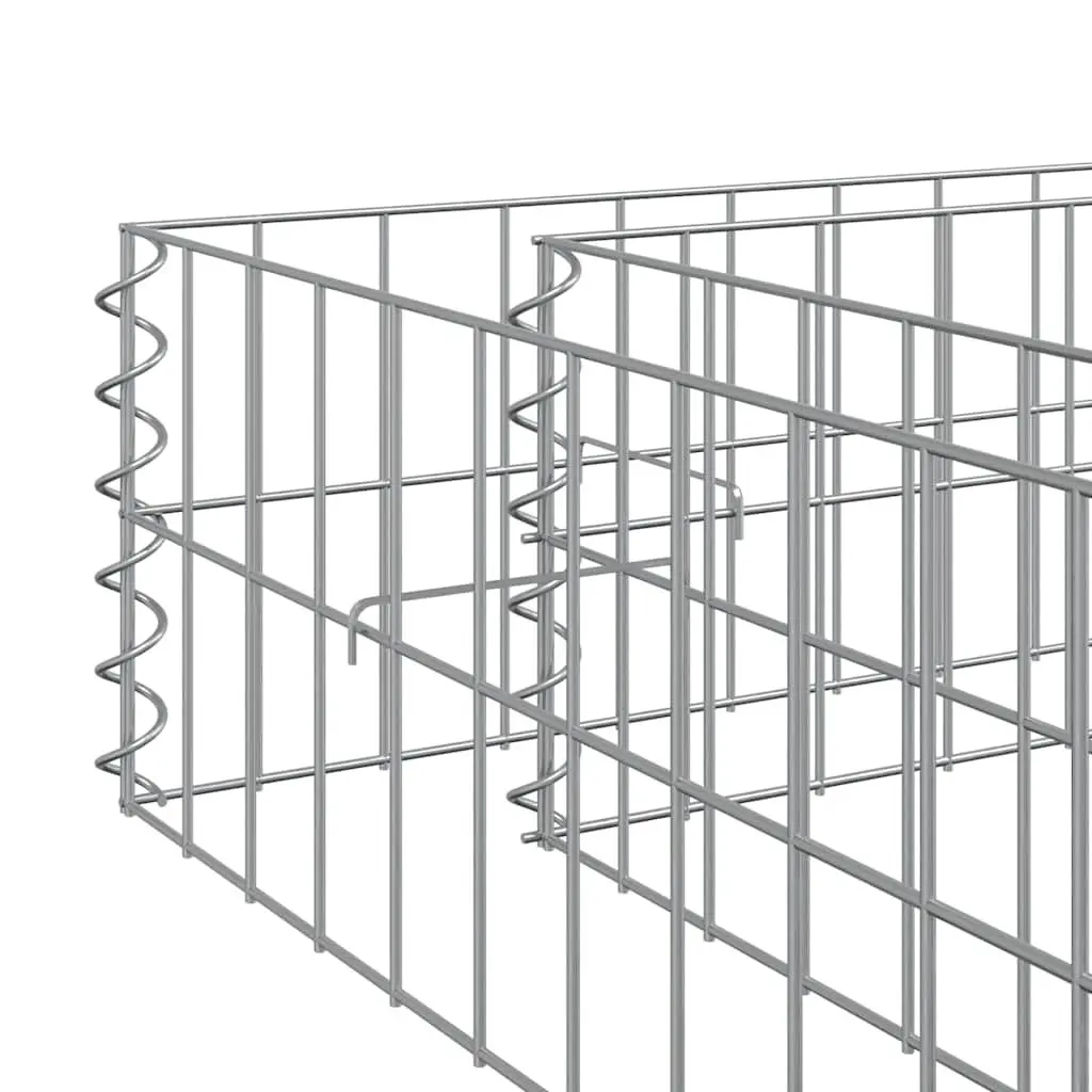 Gabion Raised Bed Garden Planter 300x100x20 cm Galvanised Steel