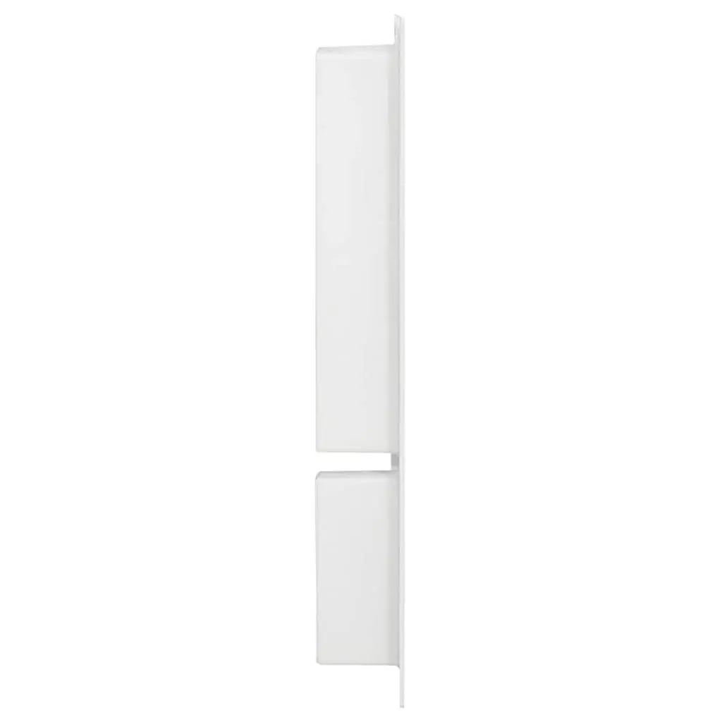 Shower Niche Wall Mounted Shelf Unit for Bathroom Storage 41 x 69 x 9 cm High Gloss White 2 Compartments