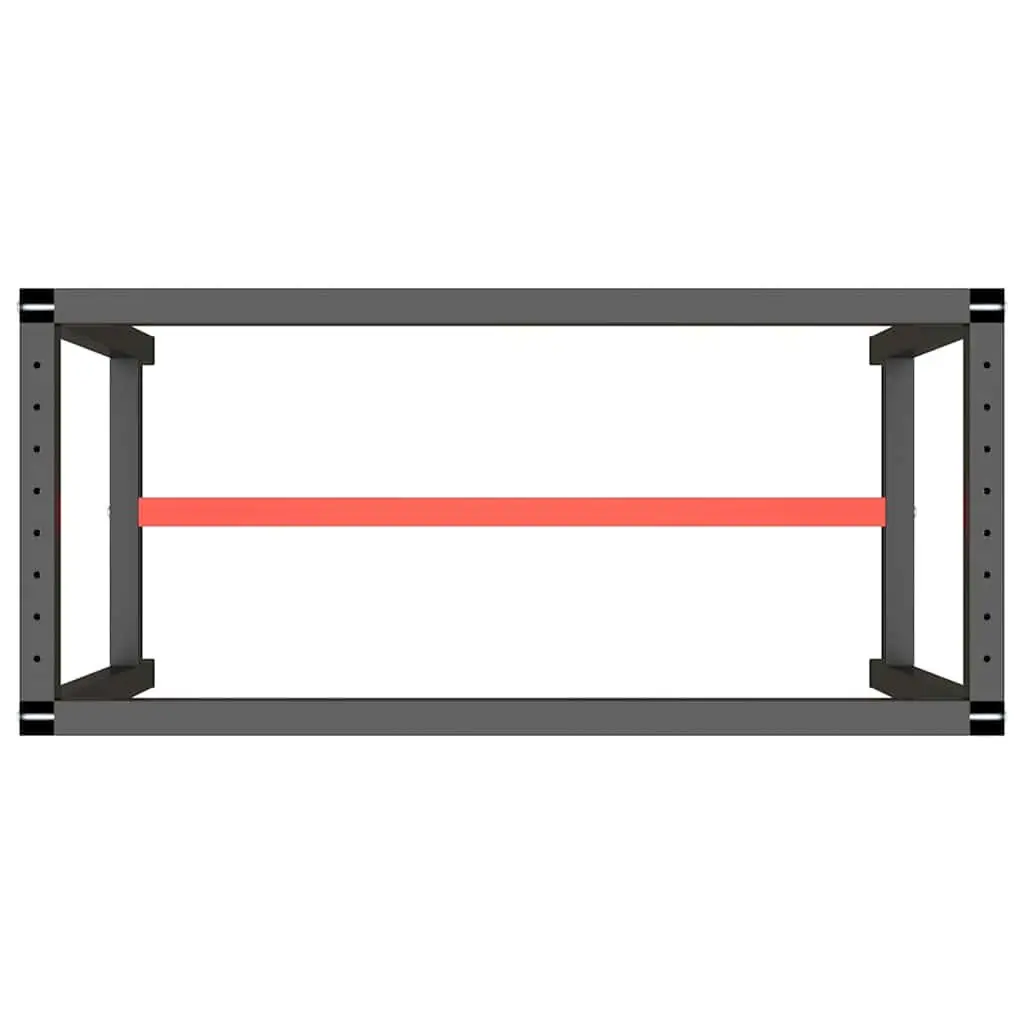 Work Bench Frame Metal Heavy Duty Powder Coated Legs 110x50x79cm Black