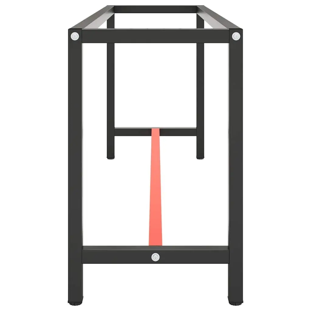 Work Bench Frame Heavy Duty Metal Table Base Legs Powder Coated Black Red