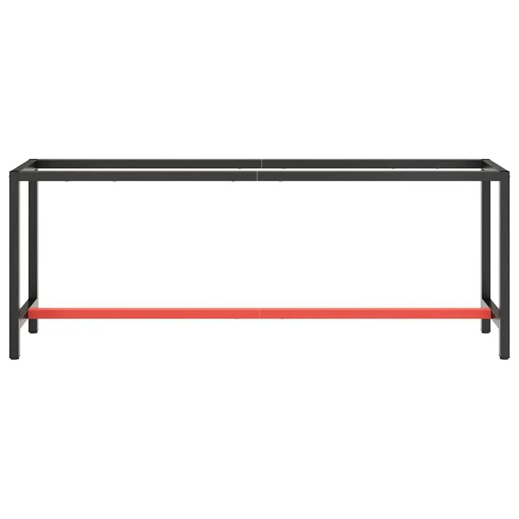 Metal Work Bench Frame Industrial Table Legs Support Structure 210 x 50 x 79 cm