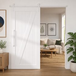 200cm White Sliding Door Hardware Kit Specifications