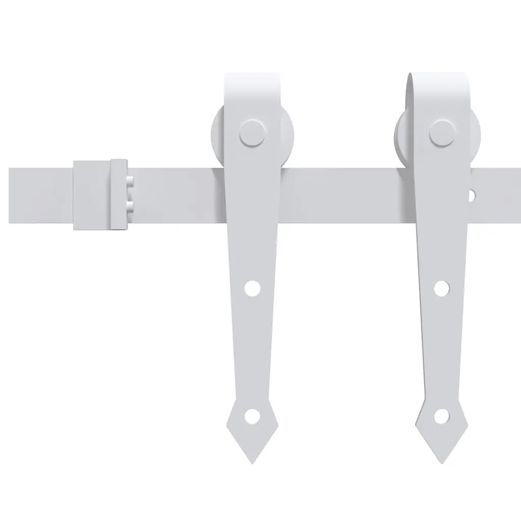 200cm White Sliding Door Hardware Kit