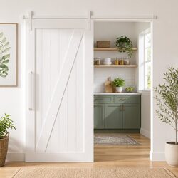 Sliding Door Hardware Kit - 200cm Steel Track System