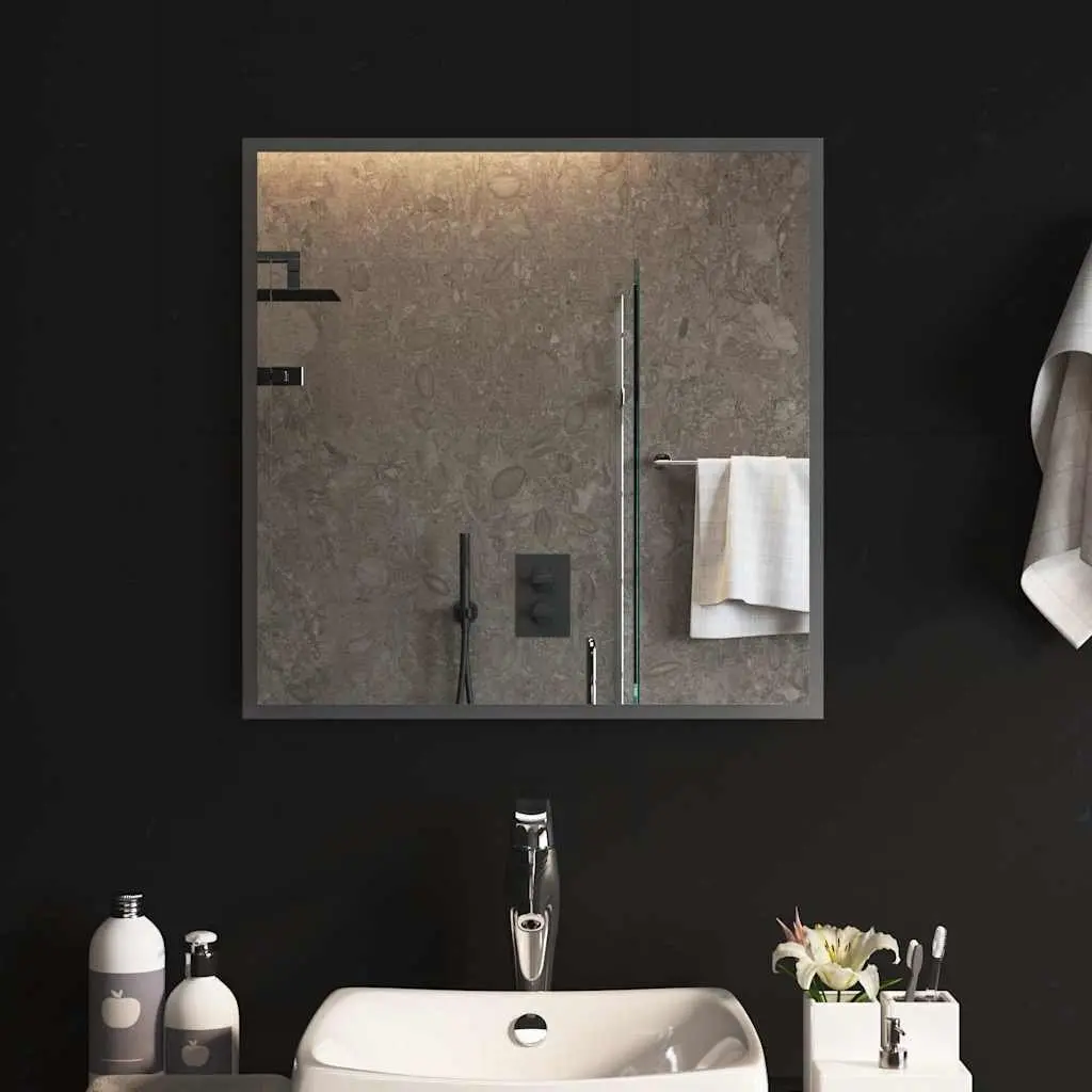 LED Bathroom Mirror 60x60 cm USB Powered