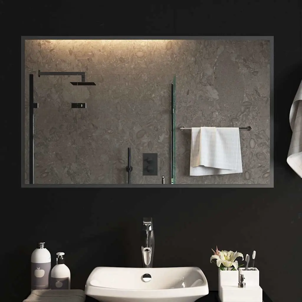 100x60 cm LED Bathroom Mirror with USB Interface