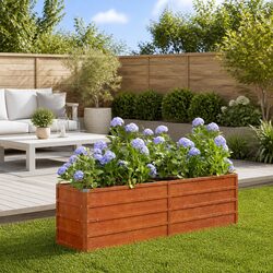 Corten Steel Raised Garden Bed 160 x 40 x 45 cm