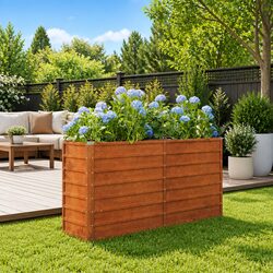 Specifications of Weathering Steel Raised Garden Bed 160x40x77 cm
