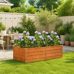 Garden Raised Bed Specifications: 160x80x45 cm Steel Box