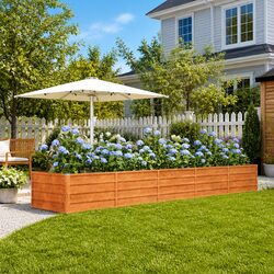 Corten Steel Garden Raised Bed Planter 400x80x45 cm