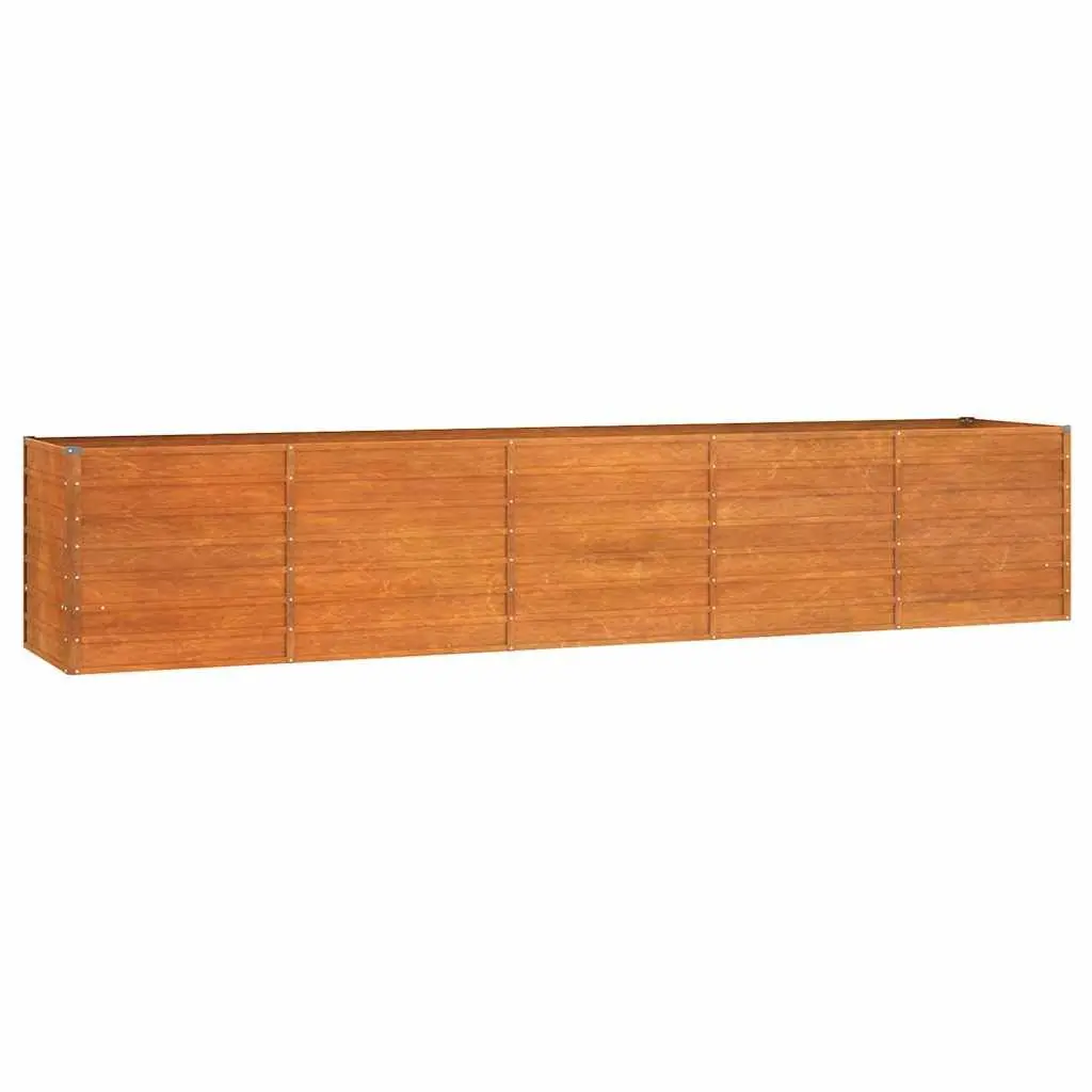 Garden Raised Bed Planter Outdoor Corten Steel 400x80x77cm