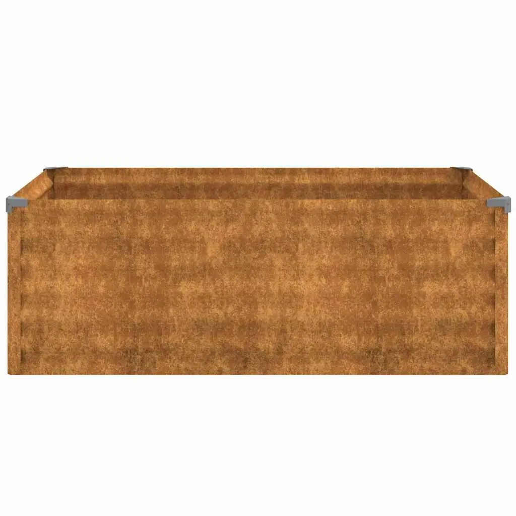 Garden Raised Bed Planter Outdoor 100x50x36 cm Corten Steel Brown