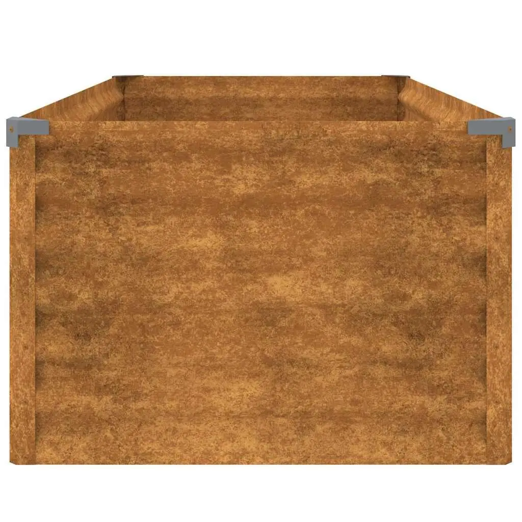 Garden Raised Bed Planter Outdoor 100x50x36 cm Corten Steel Brown