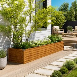 Specifications of the Corten Steel Raised Garden Bed 291x50x36cm