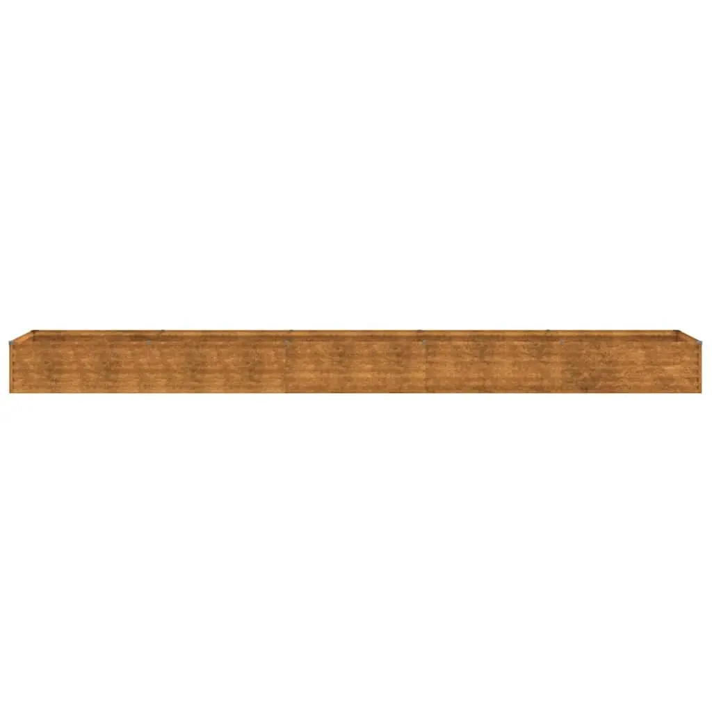 Garden Raised Bed Planter 482x50x36 cm Corten Steel Brown Outdoor Flower Box