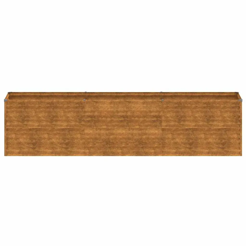 Garden Raised Bed Planter 291x50x69 cm Corten Steel Outdoor Vegetable Flower Box