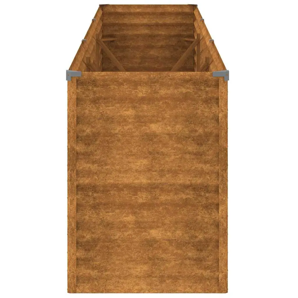 Garden Raised Bed Planter 291x50x69 cm Corten Steel Outdoor Vegetable Flower Box