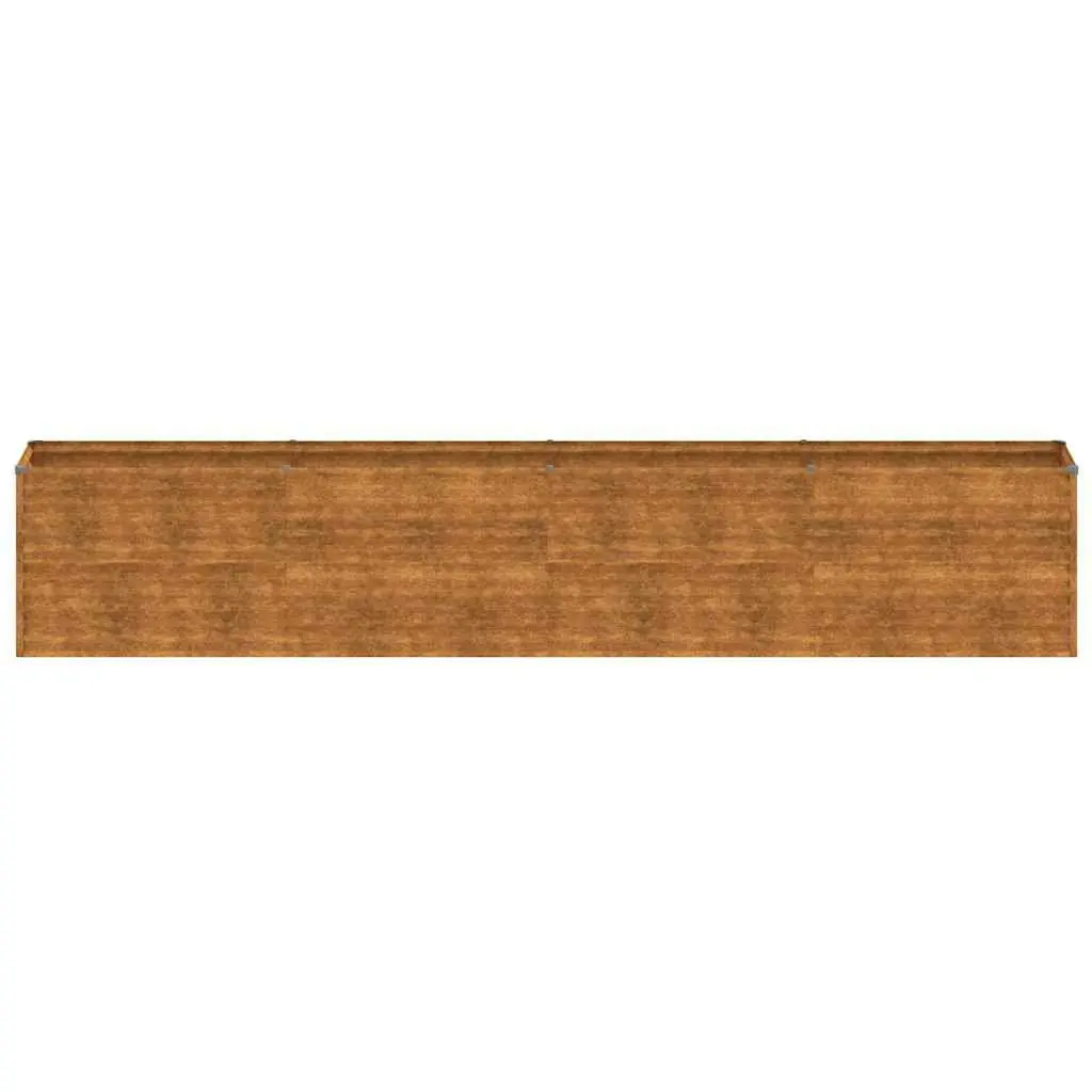 Garden Raised Bed Outdoor 385x50x69 cm Corten Steel Planter Box