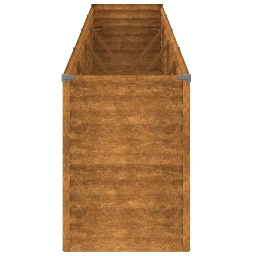 Garden Raised Bed Outdoor 385x50x69 cm Corten Steel Planter Box