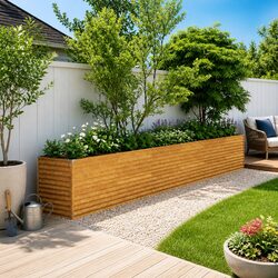Corten Steel Raised Bed Planter Specifications: 578x50x69cm