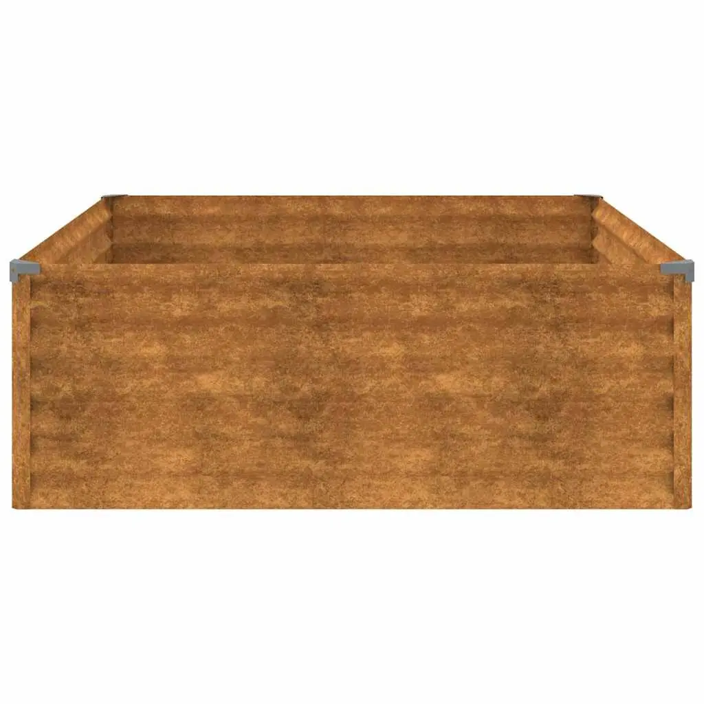 Garden Raised Bed 100x100x36 cm Made of Corten Steel
