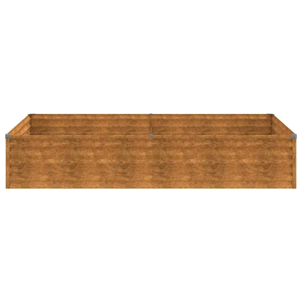 Corten Steel Raised Bed Planter Box Outdoor Garden 195 x 100 x 36 cm