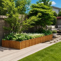Specifications of 387x100x36 cm Corten Steel Raised Bed