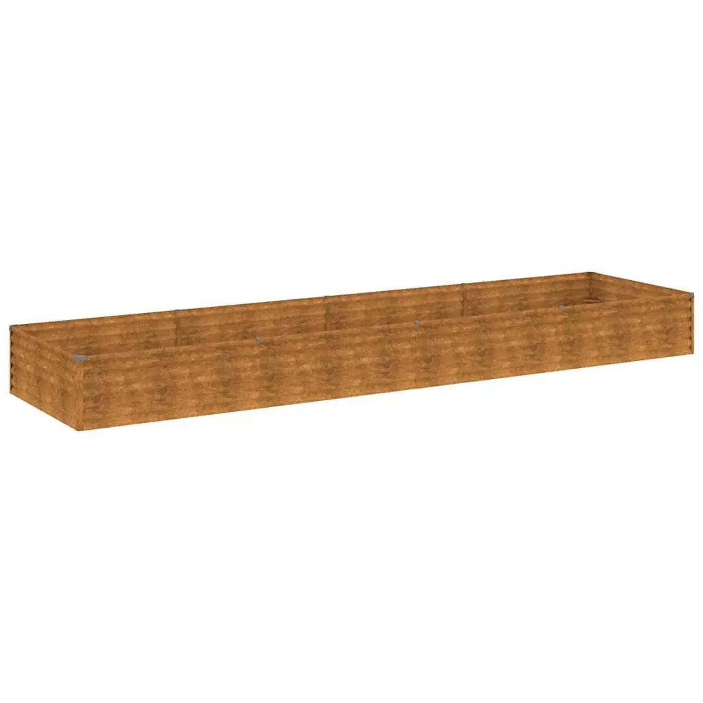Garden Raised Bed Outdoor Vegetable Flower Corten Steel 387x100x36 cm