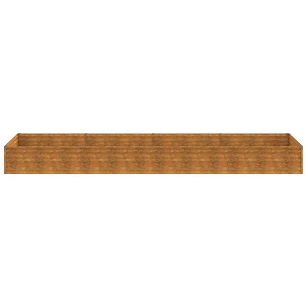 Garden Raised Bed Outdoor Vegetable Flower Corten Steel 387x100x36 cm