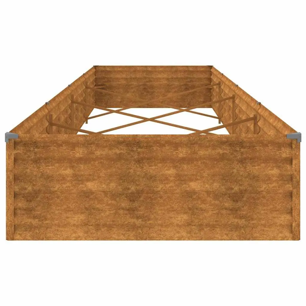 Garden Raised Bed Outdoor Vegetable Flower Corten Steel 387x100x36 cm