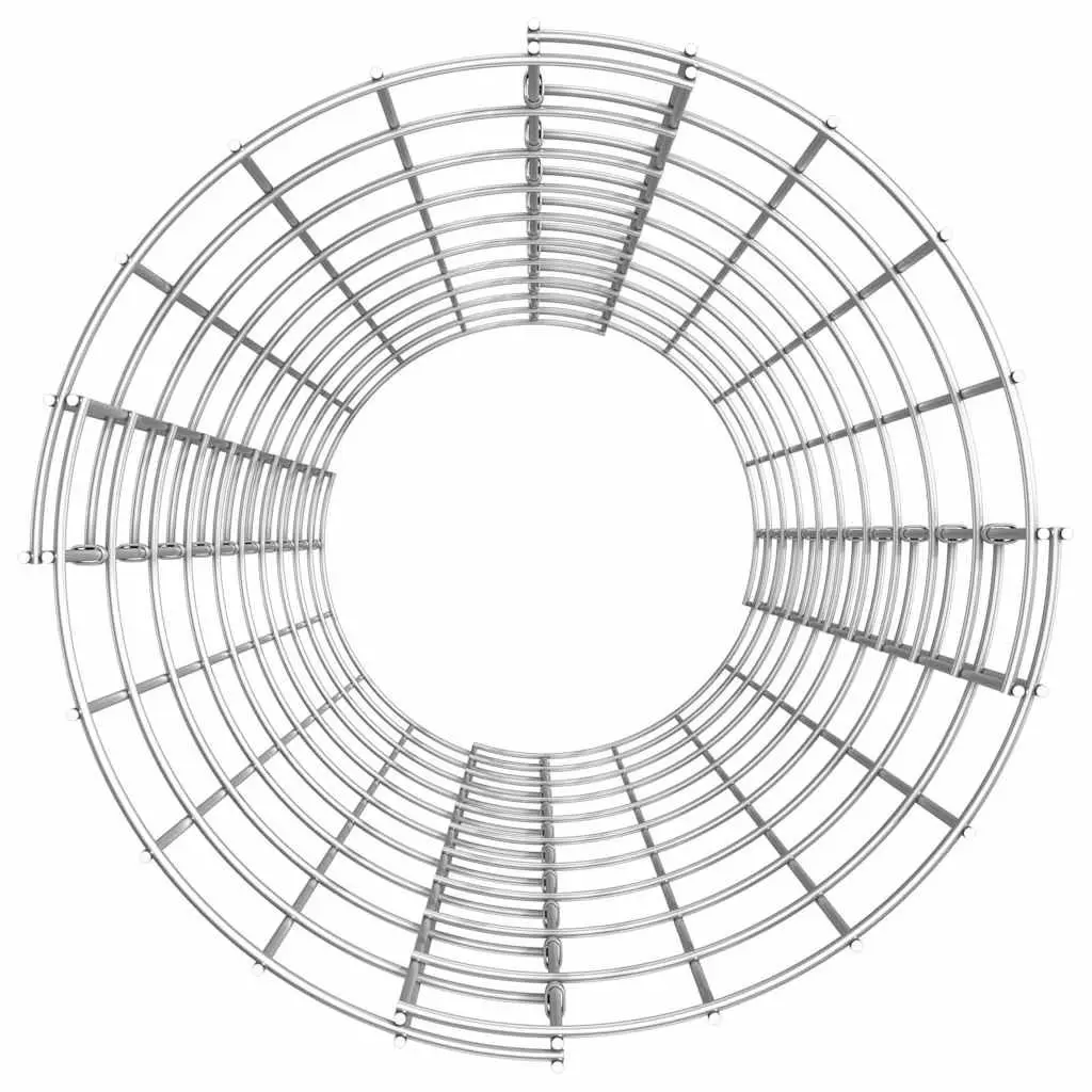 Circular Gabion Raised Beds for Garden and Patio 30 cm Diameter 100 cm Height Set of 3 Galvanised Steel Planter Border
