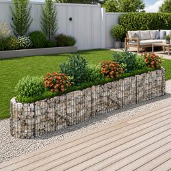 Gabion Planter Specifications: 330x50x50cm Silver Iron