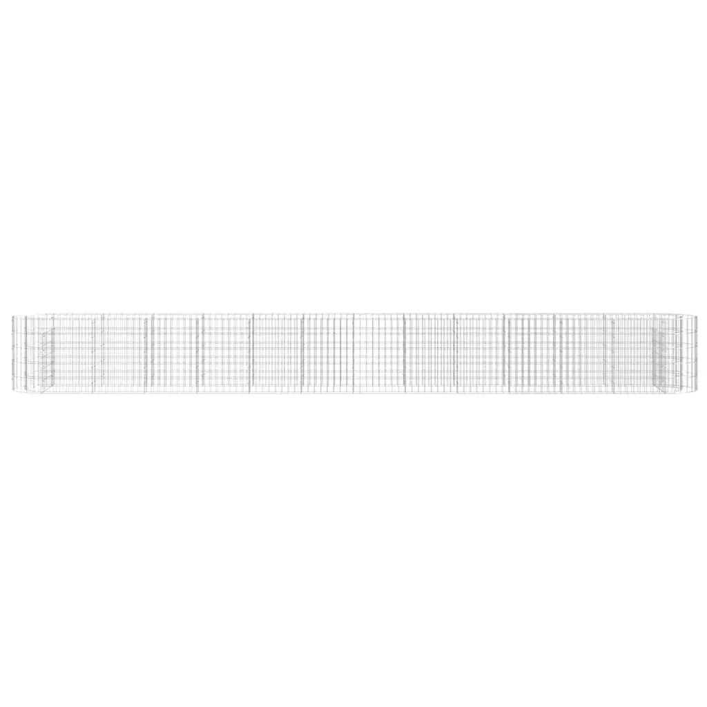 Galvanised Iron Gabion Raised Bed Garden Planter Flower Border 470x50x50 cm