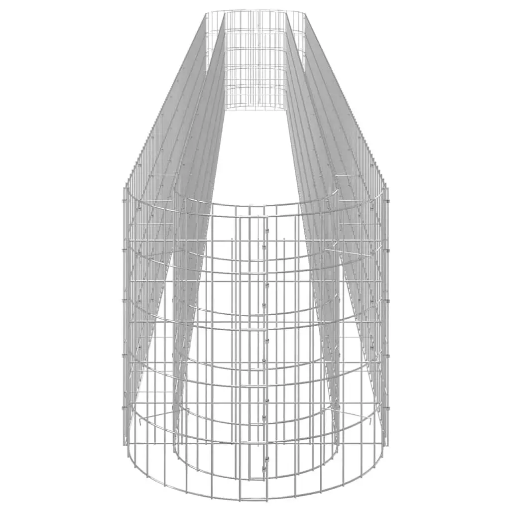 Galvanised Iron Gabion Raised Bed Garden Planter Flower Border 470x50x50 cm