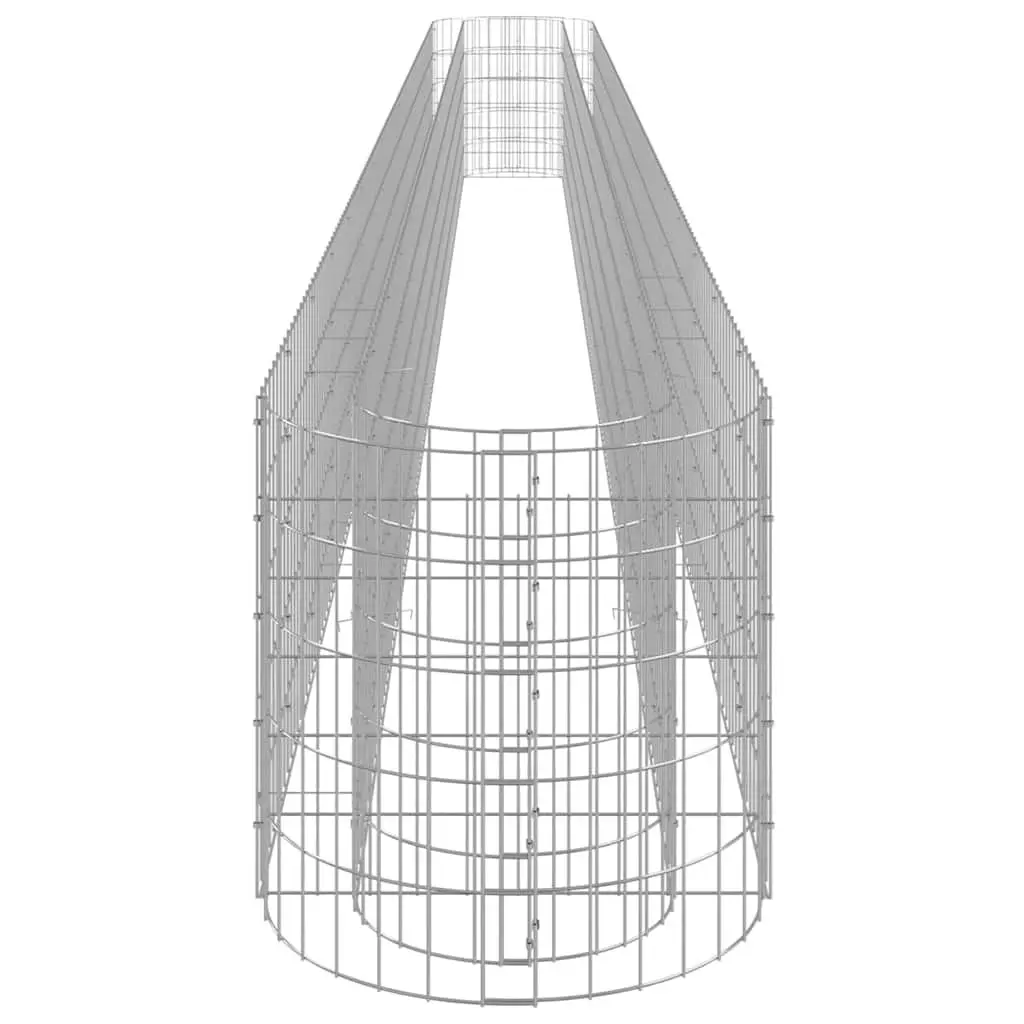 Gabion Raised Bed Galvanised Iron Garden Planter Flower Border 610x50x50 cm
