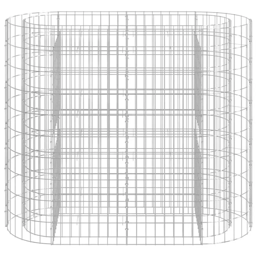 Gabion Raised Bed Planter Silver Galvanised Iron Garden Border Flower Box