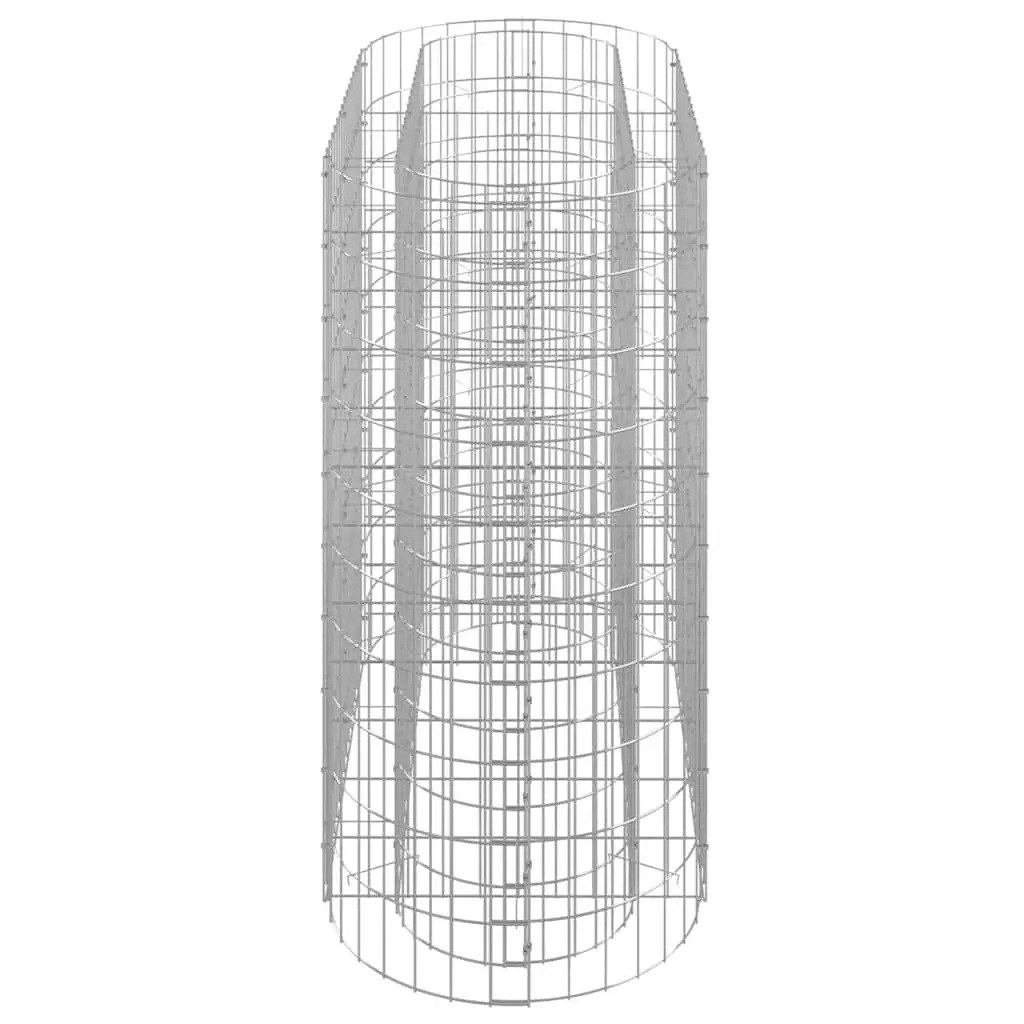 Gabion Raised Bed Planter Silver Galvanised Iron Garden Border Flower Box